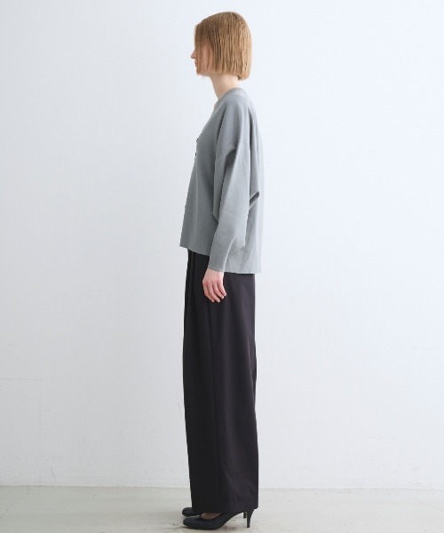 three dots（スリードッツ）の「スリークセーター ボタンカーディガン（Tシャツ/カットソー・レディース・ブラック/ホワイト/ライトブルー/オレンジ/グレー・SMALL）」の13枚目の写真