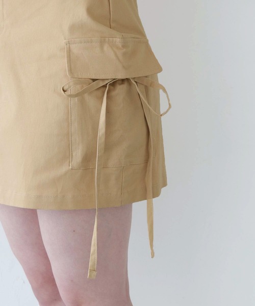 nomnom（ノムノム）の「【nomnom】リボンカーゴミニスカート（スカート・レディース・ベージュ/カーキ/グレー・SMALL/MEDIUM）」の19枚目の写真