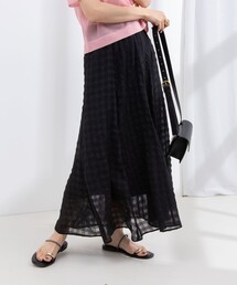 NOLLEY’S | ウォッシャブルシアーチェックギャザースカート(スカート)