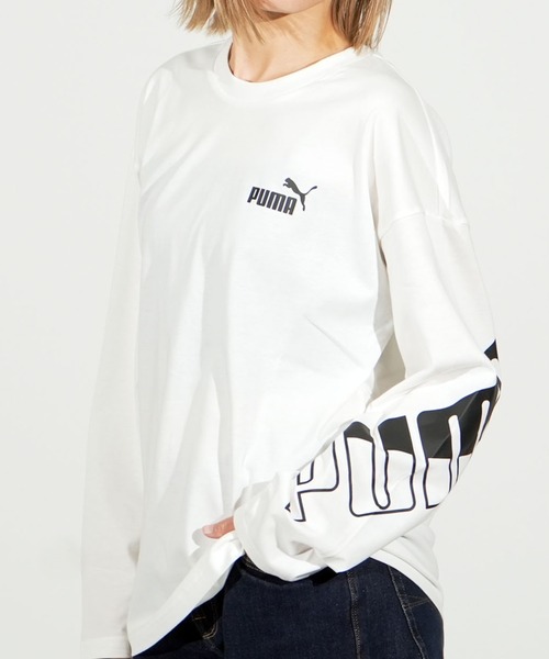PUMA（プーマ）の「【PUMA】プーマ　680687　ＰＯＷＥＲ　ＭＸ　ＬＳ　Ｔシャツ/長袖/ロンT（Tシャツ/カットソー・メンズ・ブラック/ホワイト・M/L/XL）」の2枚目の写真