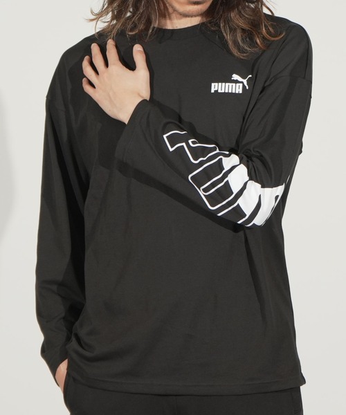PUMA（プーマ）の「【PUMA】プーマ　680687　ＰＯＷＥＲ　ＭＸ　ＬＳ　Ｔシャツ/長袖/ロンT（Tシャツ/カットソー・メンズ・ブラック/ホワイト・M/L/XL）」の7枚目の写真