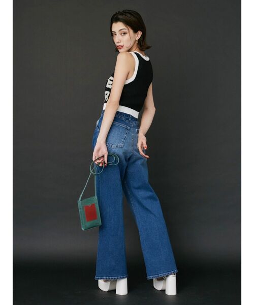 EVRIS（エヴリス）の「ジャガードサマーニットタンク（タンクトップ・レディース・イエロー/ブルー/ブラック・FREE）」の6枚目の写真