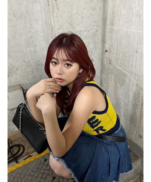 EVRIS（エヴリス）の「ジャガードサマーニットタンク（タンクトップ・レディース・イエロー/ブルー/ブラック・FREE）」の20枚目の写真