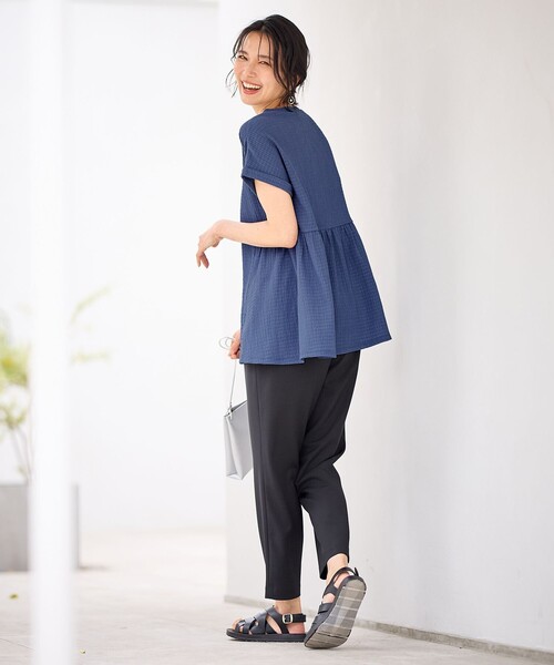 ANY（エニィ）の「フクレジャージチュニック（Tシャツ/カットソー・レディース・ブルー系/ブラック系/アイボリー系・F）」の13枚目の写真