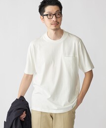【WEB限定】SHIPS:〈抗菌・防臭〉テレワーク ビズ ワンポイント ロゴ ポケット Tシャツ