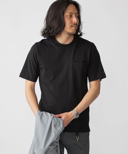 SHIPS(シップス)の「【WEB限定】SHIPS:〈抗菌・防臭〉テレワーク ビズ ワンポイント ロゴ ポケット Tシャツ(Tシャツ/カットソー・メンズ・ブラック/ホワイト/ダークグレー・SMALL/MEDIUM/LARGE/X-LARGE)」の5枚目の写真