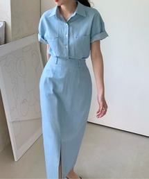 Twinkle;pm | デニムライクセットアップシャツワンピース(ワンピース)