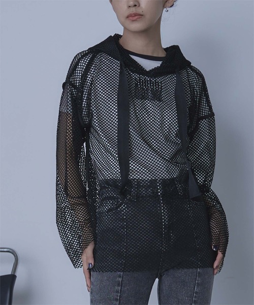 [be with M] Misayoメッシュパーカー ブラック niko and・・・ 新品misayoメッシュパーカー【Be with M