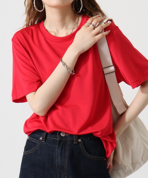 atONE(アットワン)の「atONE 4.3オンスドライTシャツ(ポリジン加工)(Tシャツ/カットソー・レディース・ホワイト/レッド/ピンク/ブラック/カーキ/イエロー系/チャコールグレー・XL/L/M)」の7枚目の写真