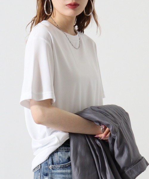 atONE(アットワン)の「atONE 4.3オンスドライTシャツ(ポリジン加工)(Tシャツ/カットソー・レディース・ホワイト/レッド/ピンク/ブラック/カーキ/イエロー系/チャコールグレー・XL/L/M)」の9枚目の写真