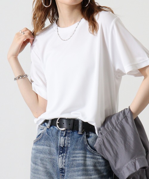 atONE(アットワン)の「atONE 4.3オンスドライTシャツ(ポリジン加工)(Tシャツ/カットソー・レディース・ホワイト/レッド/ピンク/ブラック/カーキ/イエロー系/チャコールグレー・XL/L/M)」の11枚目の写真