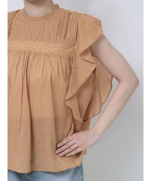 Ungrid（アングリッド）の「コットンノースリフリルブラウス（シャツ/ブラウス・レディース・ブラック/ピンク/オフホワイト・FREE）」の17枚目の写真