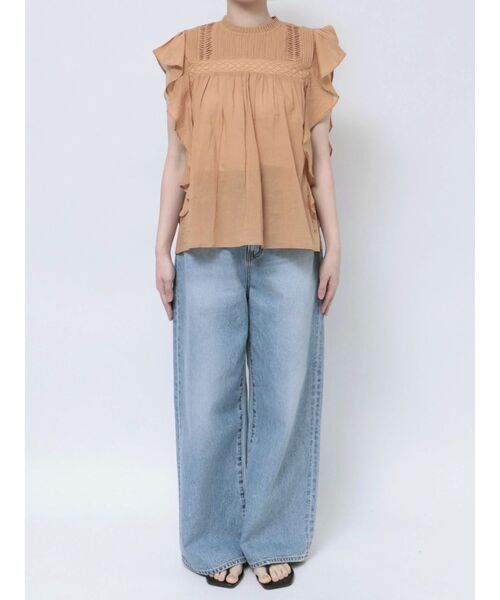 Ungrid（アングリッド）の「コットンノースリフリルブラウス（シャツ/ブラウス・レディース・ブラック/ピンク/オフホワイト・FREE）」の20枚目の写真