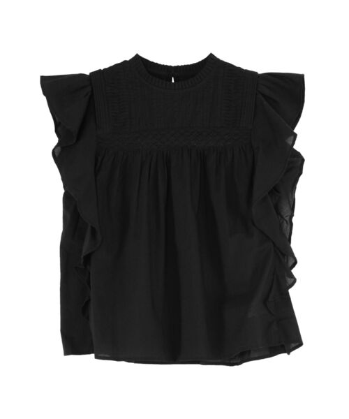 Ungrid（アングリッド）の「コットンノースリフリルブラウス（シャツ/ブラウス・レディース・ブラック/ピンク/オフホワイト・FREE）」の13枚目の写真