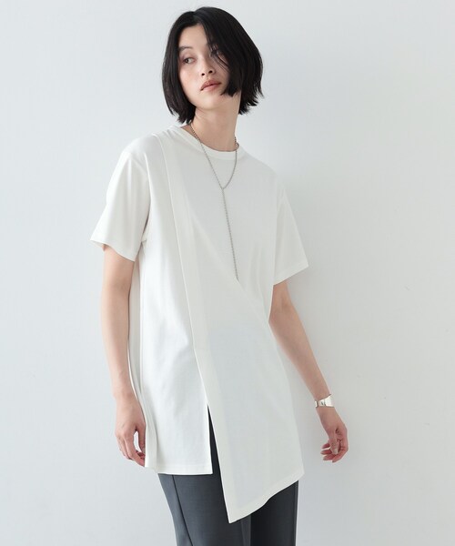 GALLEST（ギャレスト）の「◆スリットロングTシャツ（Tシャツ/カットソー・レディース・ホワイト系/カーキ/ブラック・38）」の16枚目の写真