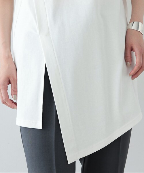 GALLEST（ギャレスト）の「◆スリットロングTシャツ（Tシャツ/カットソー・レディース・ホワイト系/カーキ/ブラック・38）」の18枚目の写真