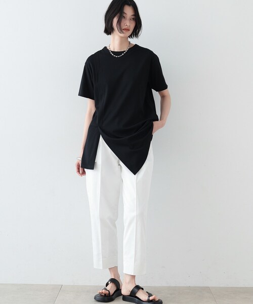 GALLEST（ギャレスト）の「◆スリットロングTシャツ（Tシャツ/カットソー・レディース・ホワイト系/カーキ/ブラック・38）」の19枚目の写真