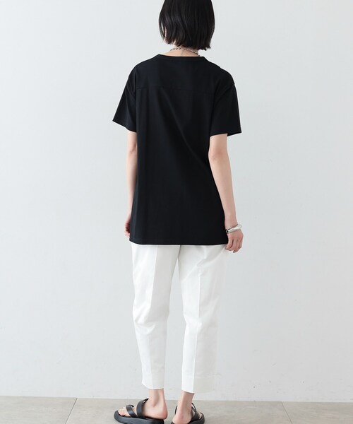 GALLEST（ギャレスト）の「◆スリットロングTシャツ（Tシャツ/カットソー・レディース・ホワイト系/カーキ/ブラック・38）」の21枚目の写真