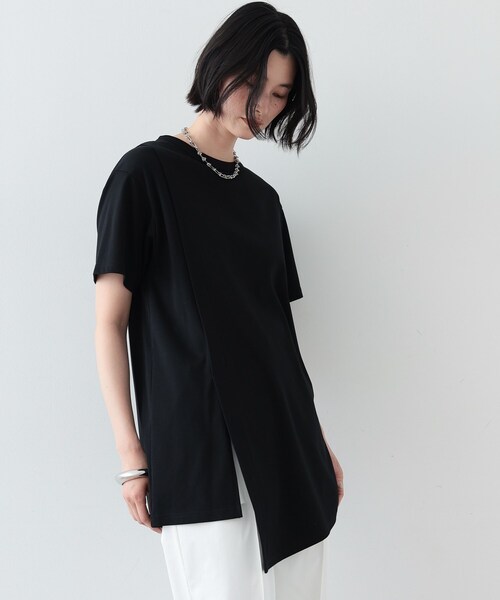 GALLEST（ギャレスト）の「◆スリットロングTシャツ（Tシャツ/カットソー・レディース・ホワイト系/カーキ/ブラック・38）」の10枚目の写真