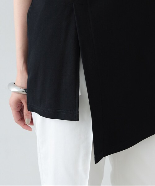 GALLEST（ギャレスト）の「◆スリットロングTシャツ（Tシャツ/カットソー・レディース・ホワイト系/カーキ/ブラック・38）」の11枚目の写真