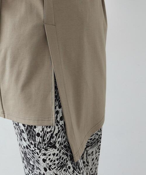 GALLEST（ギャレスト）の「◆スリットロングTシャツ（Tシャツ/カットソー・レディース・ホワイト系/カーキ/ブラック・38）」の4枚目の写真