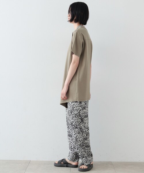 GALLEST（ギャレスト）の「◆スリットロングTシャツ（Tシャツ/カットソー・レディース・ホワイト系/カーキ/ブラック・38）」の8枚目の写真