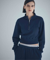 SEA クロップドハーフジップ スウェット トップス SEA Seavalley Mountain Club CROPPED HALF ZIP SWEAT TOPS