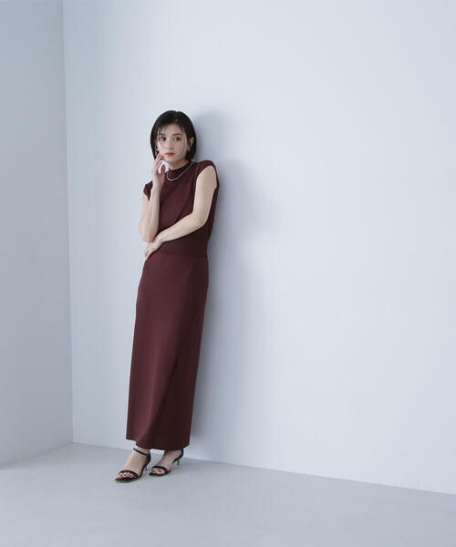 NATURAL BEAUTY BASIC（ナチュラルビューティーベーシック）の「ニットセットアップ（ワンピース・レディース・ブラック/ダークブルー/ダークブラウン・MEDIUM）」の19枚目の写真