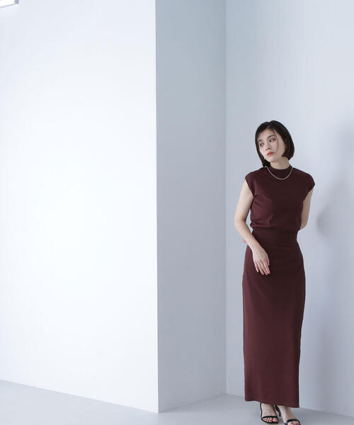 NATURAL BEAUTY BASIC（ナチュラルビューティーベーシック）の「ニットセットアップ（ワンピース・レディース・ブラック/ダークブルー/ダークブラウン・MEDIUM）」の17枚目の写真