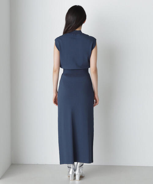 NATURAL BEAUTY BASIC（ナチュラルビューティーベーシック）の「ニットセットアップ（ワンピース・レディース・ブラック/ダークブルー/ダークブラウン・MEDIUM）」の4枚目の写真