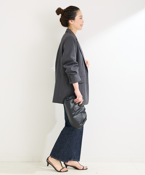 B.C STOCK（ベーセーストック）の「2ボタンシングルジャケット（テーラードジャケット・レディース・ライトグレー/ブラック系その他・FREE）」の14枚目の写真