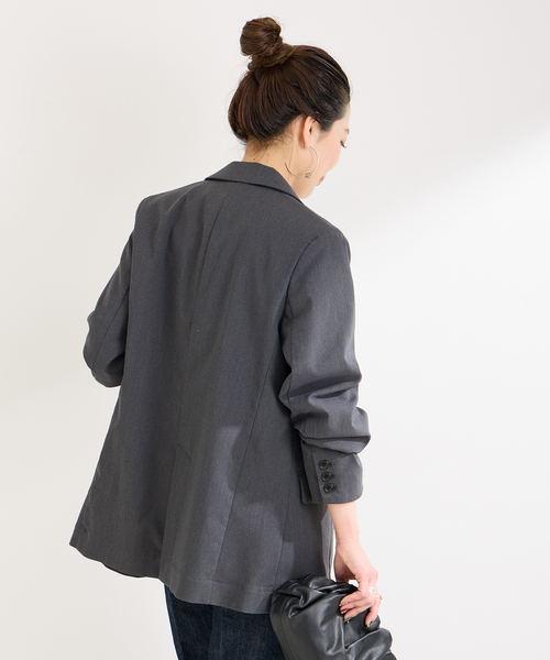 B.C STOCK（ベーセーストック）の「2ボタンシングルジャケット（テーラードジャケット・レディース・ライトグレー/ブラック系その他・FREE）」の22枚目の写真