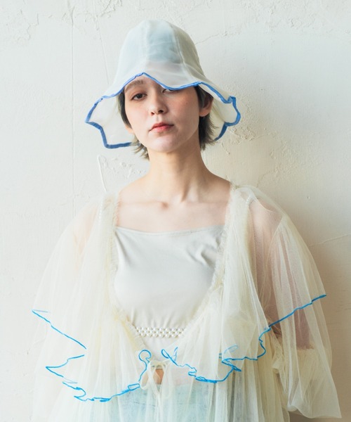 ORIENT MILLINERY（オリエント ミリナリー）の「campanula【ｶﾝﾊﾟﾆｭﾗ】シアーチューリップハット（ハット・レディース・ベージュ/ブラック/オフホワイト・FREE）」の6枚目の写真