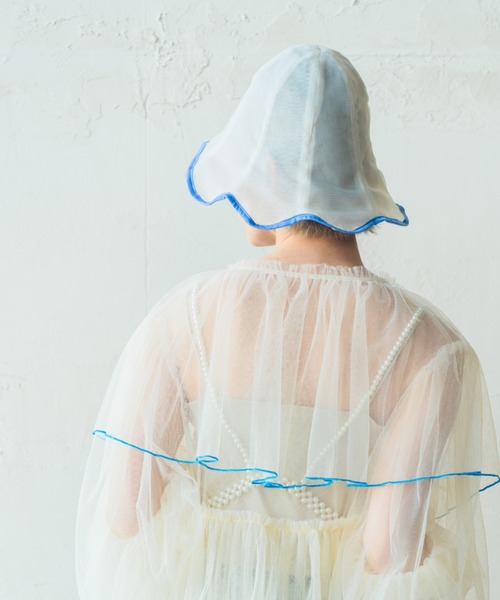 ORIENT MILLINERY（オリエント ミリナリー）の「campanula【ｶﾝﾊﾟﾆｭﾗ】シアーチューリップハット（ハット・レディース・ベージュ/ブラック/オフホワイト・FREE）」の7枚目の写真