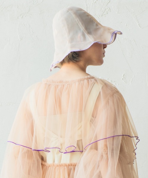 ORIENT MILLINERY（オリエント ミリナリー）の「campanula【ｶﾝﾊﾟﾆｭﾗ】シアーチューリップハット（ハット・レディース・ベージュ/ブラック/オフホワイト・FREE）」の11枚目の写真