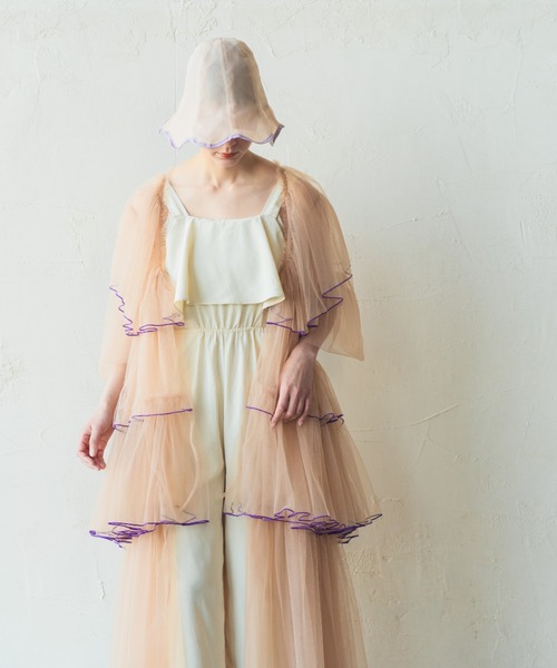 ORIENT MILLINERY（オリエント ミリナリー）の「campanula【ｶﾝﾊﾟﾆｭﾗ】シアーチューリップハット（ハット・レディース・ベージュ/ブラック/オフホワイト・FREE）」の12枚目の写真