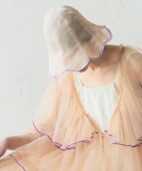 ORIENT MILLINERY（オリエント ミリナリー）の「campanula【ｶﾝﾊﾟﾆｭﾗ】シアーチューリップハット（ハット・レディース・ベージュ/ブラック/オフホワイト・FREE）」の17枚目の写真