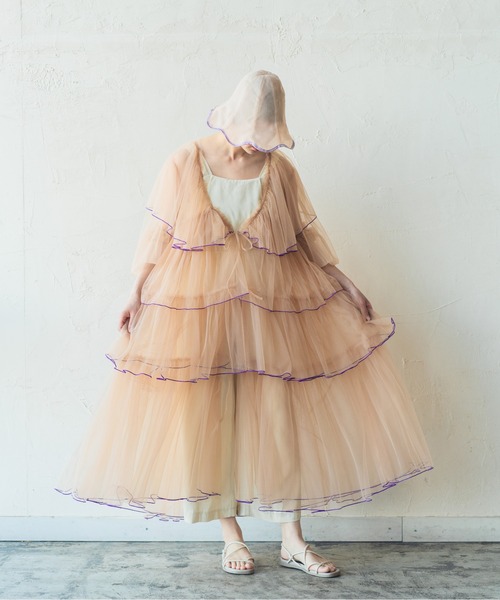 ORIENT MILLINERY（オリエント ミリナリー）の「campanula【ｶﾝﾊﾟﾆｭﾗ】シアーチューリップハット（ハット・レディース・ベージュ/ブラック/オフホワイト・FREE）」の15枚目の写真