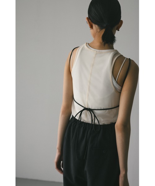 STYLEMIXER(スタイルミキサー)の「バックストリングサロペット(つなぎ/オールインワン・レディース・グレー/ブラック・SMALL/MEDIUM)」の11枚目の写真
