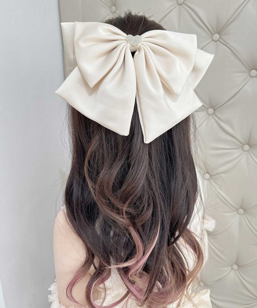 ビジューハートリボンバレッタ（バレッタ/ヘアクリップ）｜couture BY