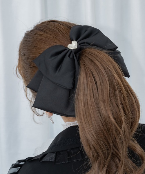 ビジューハートリボンバレッタ（バレッタ/ヘアクリップ）｜couture BY
