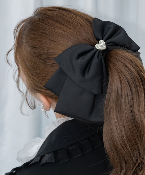 ビジューハートリボンバレッタ（バレッタ/ヘアクリップ）｜couture BY