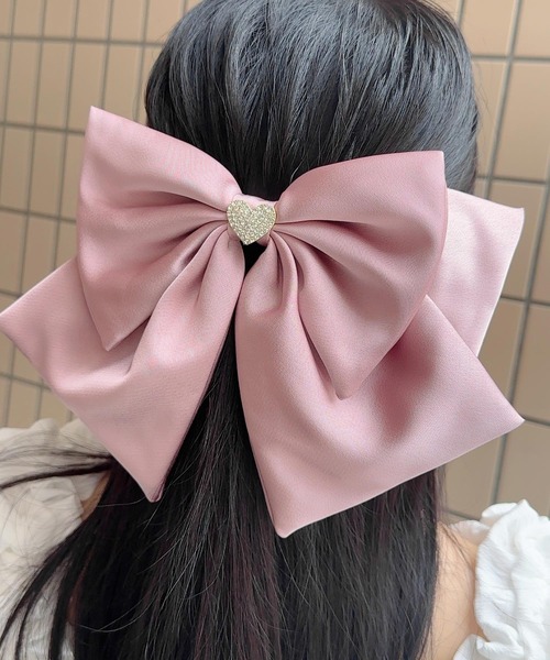ビジューハートリボンバレッタ（バレッタ/ヘアクリップ）｜couture BY
