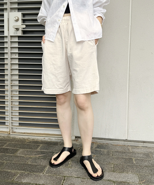 plage(プラージュ)の「SOFT GOODS/ソフトグッズ SHORTS(その他パンツ・レディース・ホワイト×ホワイト/スミクロ・FREE)」の2枚目の写真