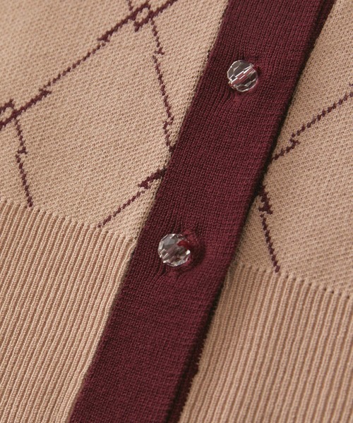 VIS(ビス)の「【SET】モノグラムニットアンサンブル【WEB/一部店舗限定】(アンサンブル・レディース・ブルー系その他4/グレー系その他/ピンク系その他2・FREE)」の4枚目の写真