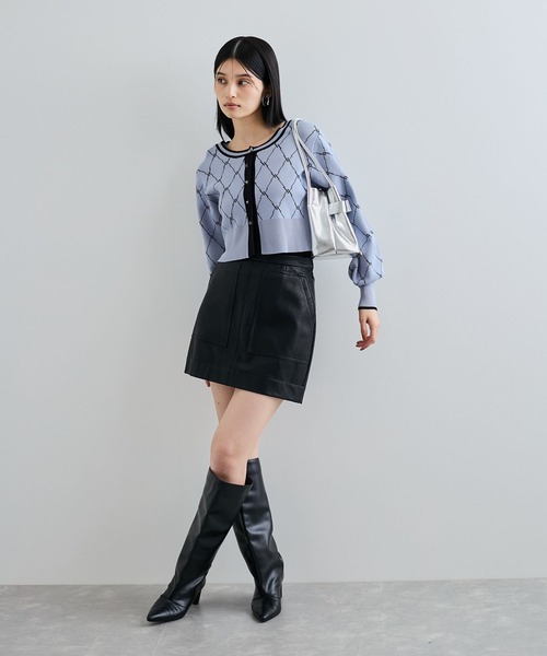 VIS(ビス)の「【SET】モノグラムニットアンサンブル【WEB/一部店舗限定】(アンサンブル・レディース・ブルー系その他4/グレー系その他/ピンク系その他2・FREE)」の10枚目の写真