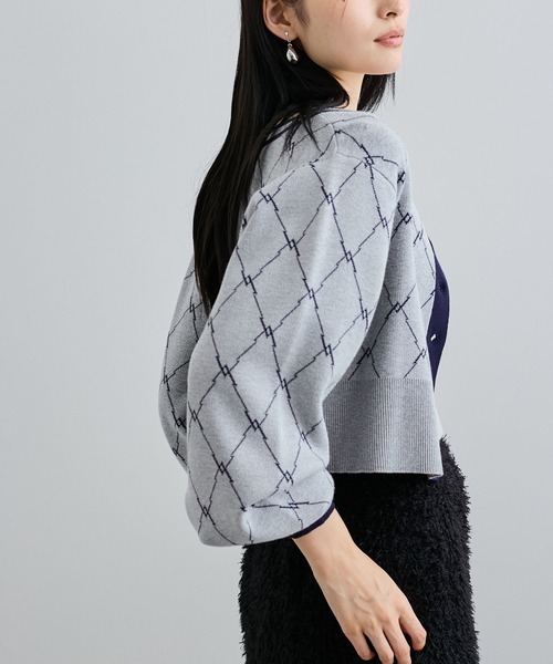 VIS(ビス)の「【SET】モノグラムニットアンサンブル【WEB/一部店舗限定】(アンサンブル・レディース・ブルー系その他4/グレー系その他/ピンク系その他2・FREE)」の18枚目の写真