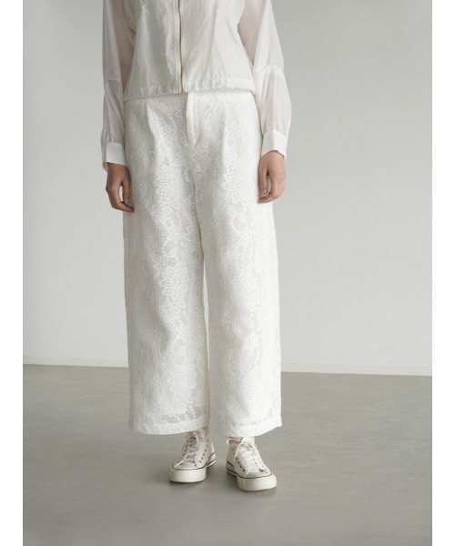 【セール】Front tuck lace pants（その他パンツ）｜FIKA.（フィーカ）