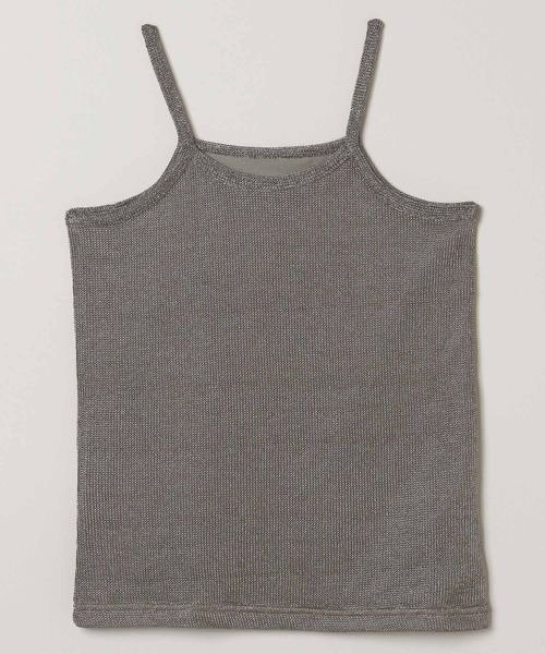 JEANASIS（ジーナシス）の「グリッターメッシュアメスリキャミ/140006（キャミソール・レディース・グレー/ピンク/ブラック・FREE）」の2枚目の写真