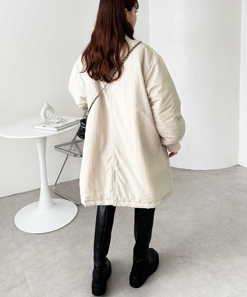 GeeRA（ジーラ）の「リブタートルフェイクダウンコート（ダウンジャケット/コート・レディース・ブラック/アイボリー・MEDIUM/LARGE）」の14枚目の写真